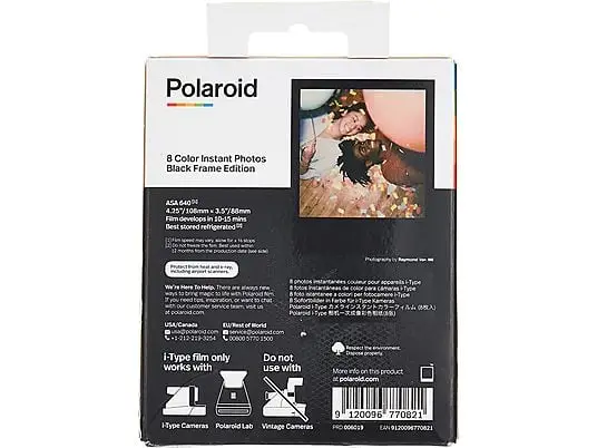 POLAROID Color Film Fori-Type Black Frame Edition Anlık Kamera Filmi